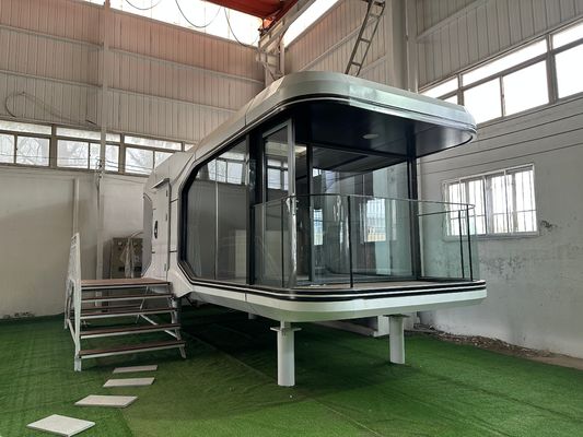 Multi-fonctionnel haut de la mode de luxe minuscules maisons préfabriquées capsule spatiale mobile personnalisée taille 2 chambre à coucher conteneur maison