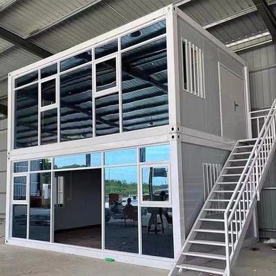 Matériau de mur noir 50 mm EPS/rockwool Cabine portable Bungalow kit 20 40ft Flat Pack Container maison pour le logement