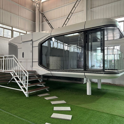 Villa en acier préfabriqué portable pour capsule spatiale intelligente multifonctionnelle et camping en plein air