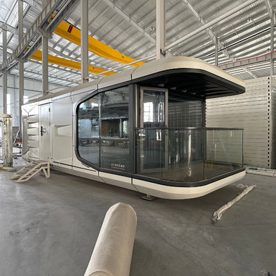 Hôtel de luxe maison de conteneurs mobiles avec capsule d'espace extérieur et conception d'espace commercial