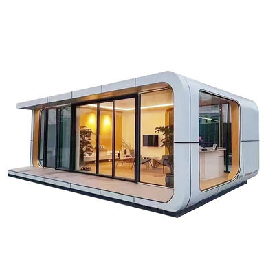 Maison de conteneurs de capsules spatiales modernes avec système intelligent et serres