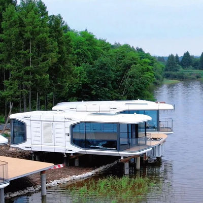 Container moderne sur mesure Capsule mobile Hôtel expérience Confort et efficacité avec Space Capsule House