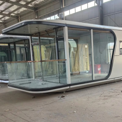 Maison préfabriquée haut de gamme à l'extérieur Installation facile Mini-espace de vie Capsule Maison pour hôtel multifonction