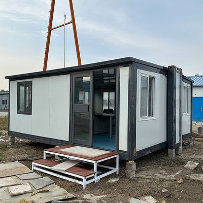 Container expandable maison en acier préfabriqué panneau sandwich 20ft 40ft avec fenêtre en aluminium