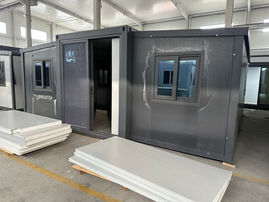 Container expandable maison en acier préfabriqué panneau sandwich 20ft 40ft avec fenêtre en aluminium