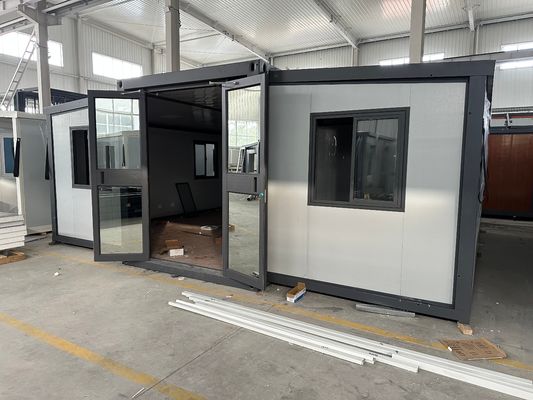 Container expandable maison en acier préfabriqué panneau sandwich 20ft 40ft avec fenêtre en aluminium