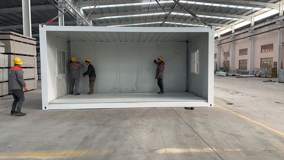 Prêt à l'emploi Taille de couleur personnalisée en acier Panneau sandwich en laine de verre Container pliable Maison pour une vie compacte et élégante