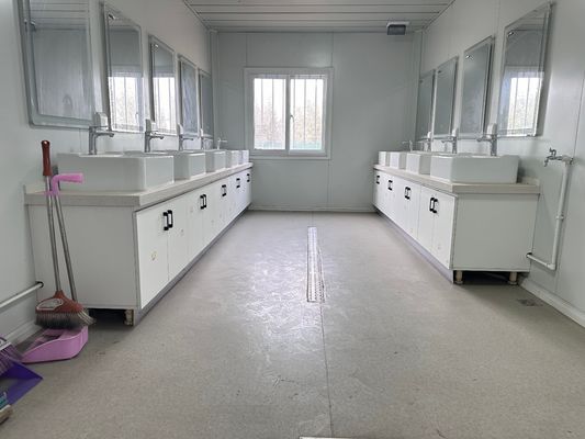 Maison de conteneurs de vie à paquet plat en acier galvanisé avec conception imperméable à l'eau et au feu
