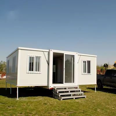 Maison de conteneurs miniature préfabriquée élargie maison pliante 20ft 40ft couleur personnalisée
