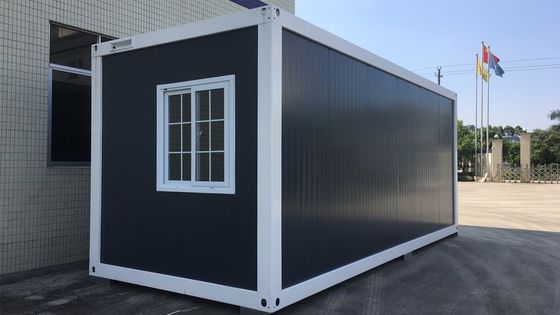 Facile à assembler en acier Paquet plat Panneau sandwich de stockage mobile Container de vie préfabriqué Conception contemporaine