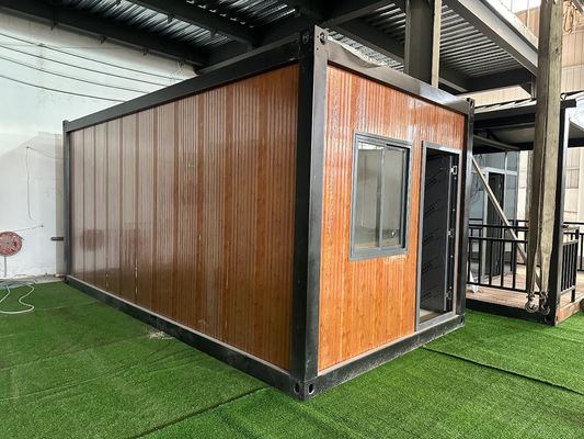 Container de maison préfabriqué à structure imperméable et cadre en acier galvanisé