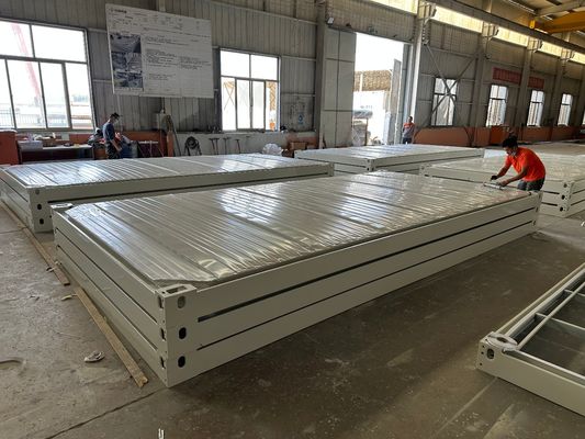 Maison de conteneurs de bureau mobile préfabriquée avec structure en acier galvanisé et conception plate