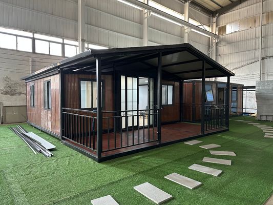 Maison de conteneurs prête à l'emploi de 2 chambres portable préfabriquée et évolutive