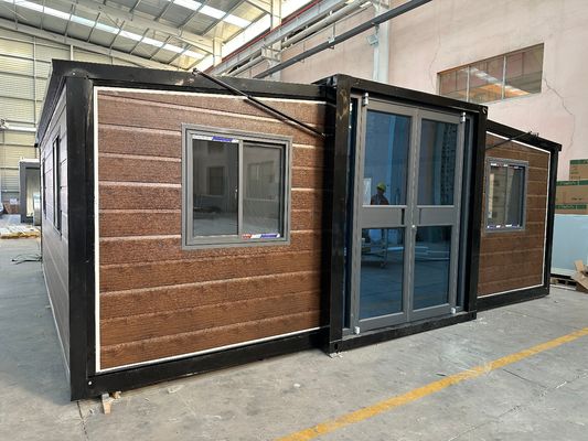 fenêtre en aluminium 3 chambres portable préfabriqué maison de conteneurs extensible pour la protection de l'environnement extérieur chambre à coucher recyclage