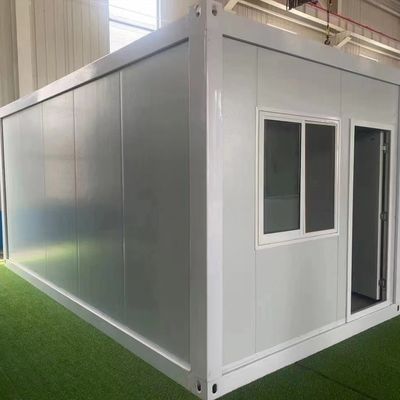 Container modulaire préfabriqué personnalisé maison pont cassé porte en aluminium cadre en acier maison de conteneurs à paquet plat