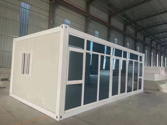 Container modulaire préfabriqué personnalisé maison pont cassé porte en aluminium cadre en acier maison de conteneurs à paquet plat