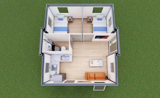 Flexible assembler de luxe portable résistant au feu résistant à l'eau panneau mural extérieur mobile maison expandable conteneur maison pour villa