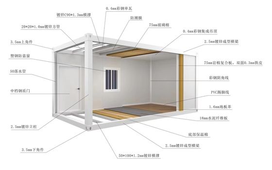 Conception contemporaine pour les hôtels et les centres de villégiature Logement professionnel Fourniture facile à assembler Container détachable