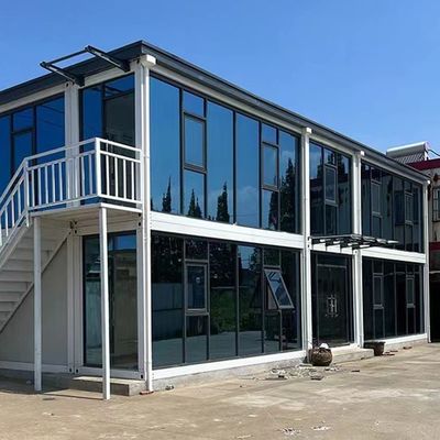 Maison modulaire de luxe pliable de 20 pieds Maison de conteneur détachable de luxe Épaisseur standard Maison préfabriquée modulaire préfabriquée