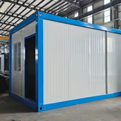 Maison de conteneurs préfabriquée de 20 pieds avec cuisine et porte de sécurité Blanc ou couleur personnalisée Design durable