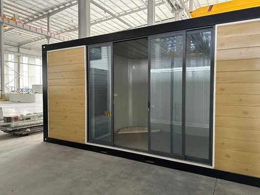 Maison de conteneur de transport modifié de conception carrée pour bureaux