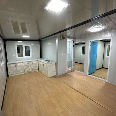 Maison de conteneurs en acier de luxe évolutif 2/3 chambre portable maison pour la vie en plein air design pliable
