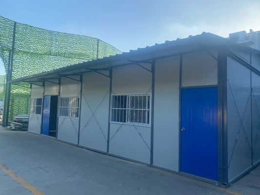 Maison préfabriquée de 2 chambres bleue et blanche maison facile à installer maison préfabriquée de luxe villa pour le pays de Trinidad et Tobago