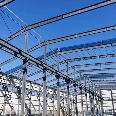 Facile à installer entrepôt métallique de structure préfabriquée en acier avec acier léger Q345 Q235 service de cadre principal et de coupe