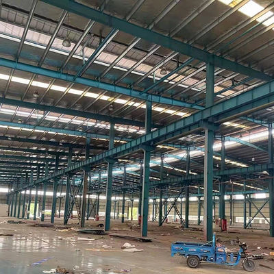 Facile à installer entrepôt métallique de structure préfabriquée en acier avec acier léger Q345 Q235 service de cadre principal et de coupe