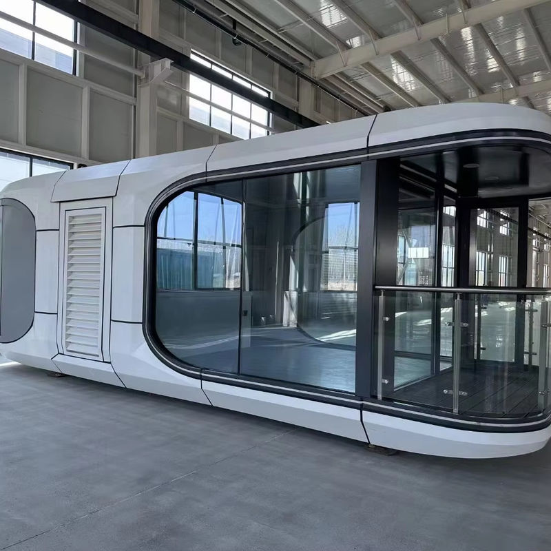 Multi-fonctionnel haut de la mode de luxe minuscules maisons préfabriquées capsule spatiale mobile personnalisée taille 2 chambre à coucher conteneur maison