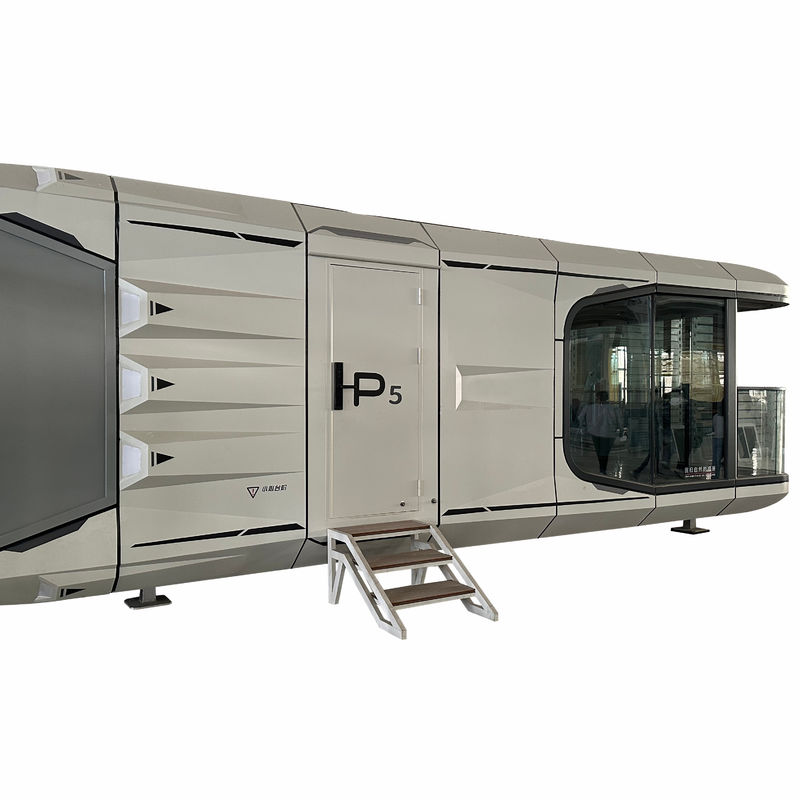 Maison verte de luxe en plein air Maison capsule spatiale préfabriquée avec cadre en acier galvanisé