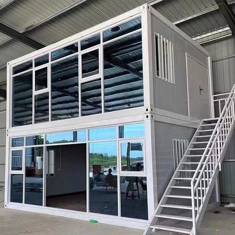 Matériau de mur noir 50 mm EPS/rockwool Cabine portable Bungalow kit 20 40ft Flat Pack Container maison pour le logement