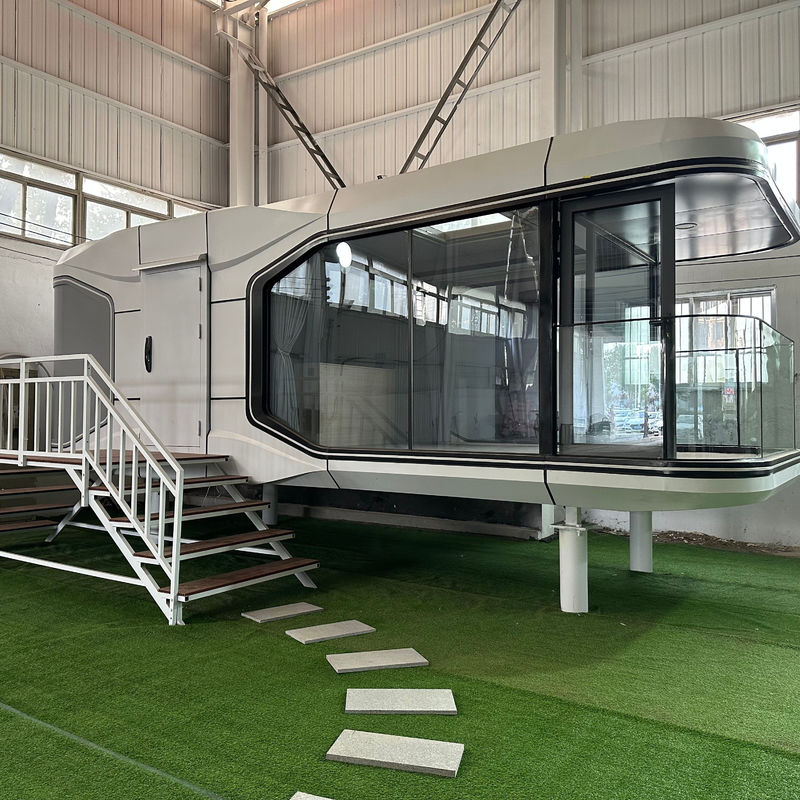 Villa en acier préfabriqué portable pour capsule spatiale intelligente multifonctionnelle et camping en plein air