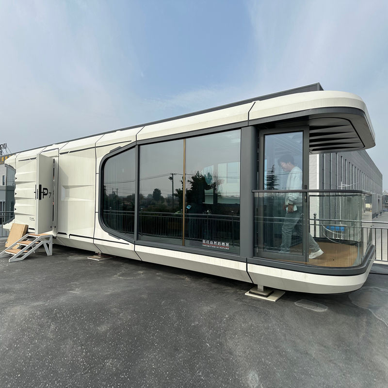 Maison capsule spatiale imperméable à l'eau et à l'humidité Le choix parfait pour la vie modulaire préfabriquée