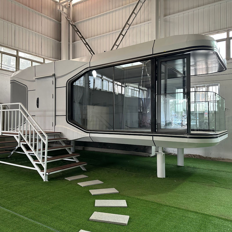 Chambres vertes de taille personnalisée Capsule spatiale Chambres mobiles Chambres de couchage Hôtel modulaire pour la station mobile Chambres préfabriquées minuscules