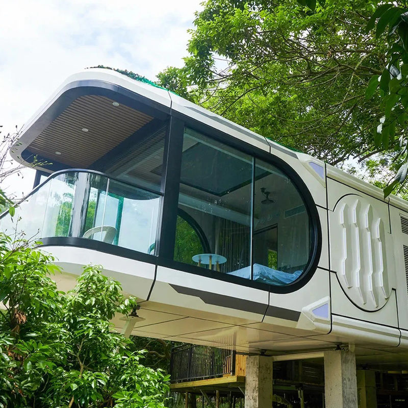 Container moderne sur mesure Capsule mobile Hôtel expérience Confort et efficacité avec Space Capsule House