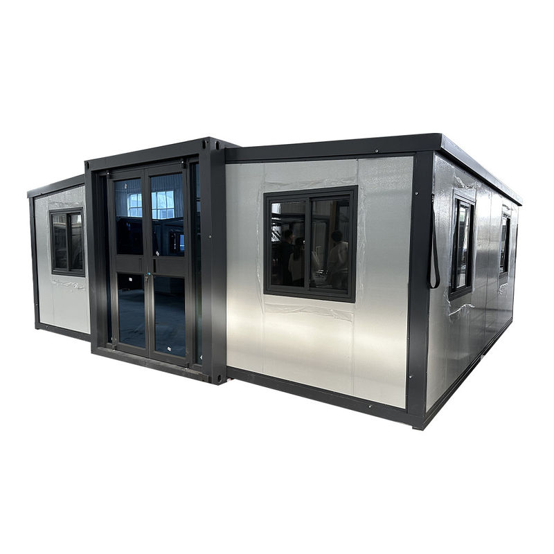 Construction de bureaux de luxe en acier avec structure et assemblage plat