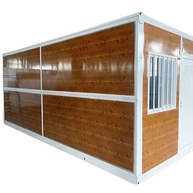 Container d'expédition pliable portable maisons de base plancher plancher de 20 pieds maison pliable préfabriquée bâtiment mobile pour l'hiver