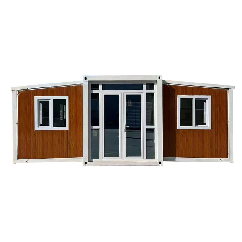 Maison préfabriquée de 2 chambres à couleur personnalisée avec fenêtres en aluminium et conception extensible