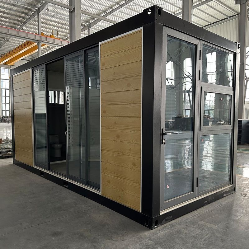 Porte en aluminium préfabriquée maison de conteneurs pour la fonction imperméable à l'eau imperméable au feu dans la maison isolée personnalisée