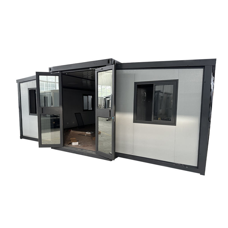 Maison de conteneurs miniature préfabriquée élargie maison pliante 20ft 40ft couleur personnalisée