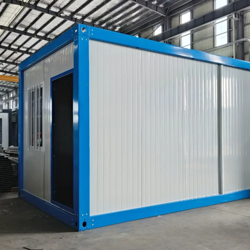 Maison de conteneurs préfabriquée de 20 pieds avec cuisine et porte de sécurité Blanc ou couleur personnalisée Design durable